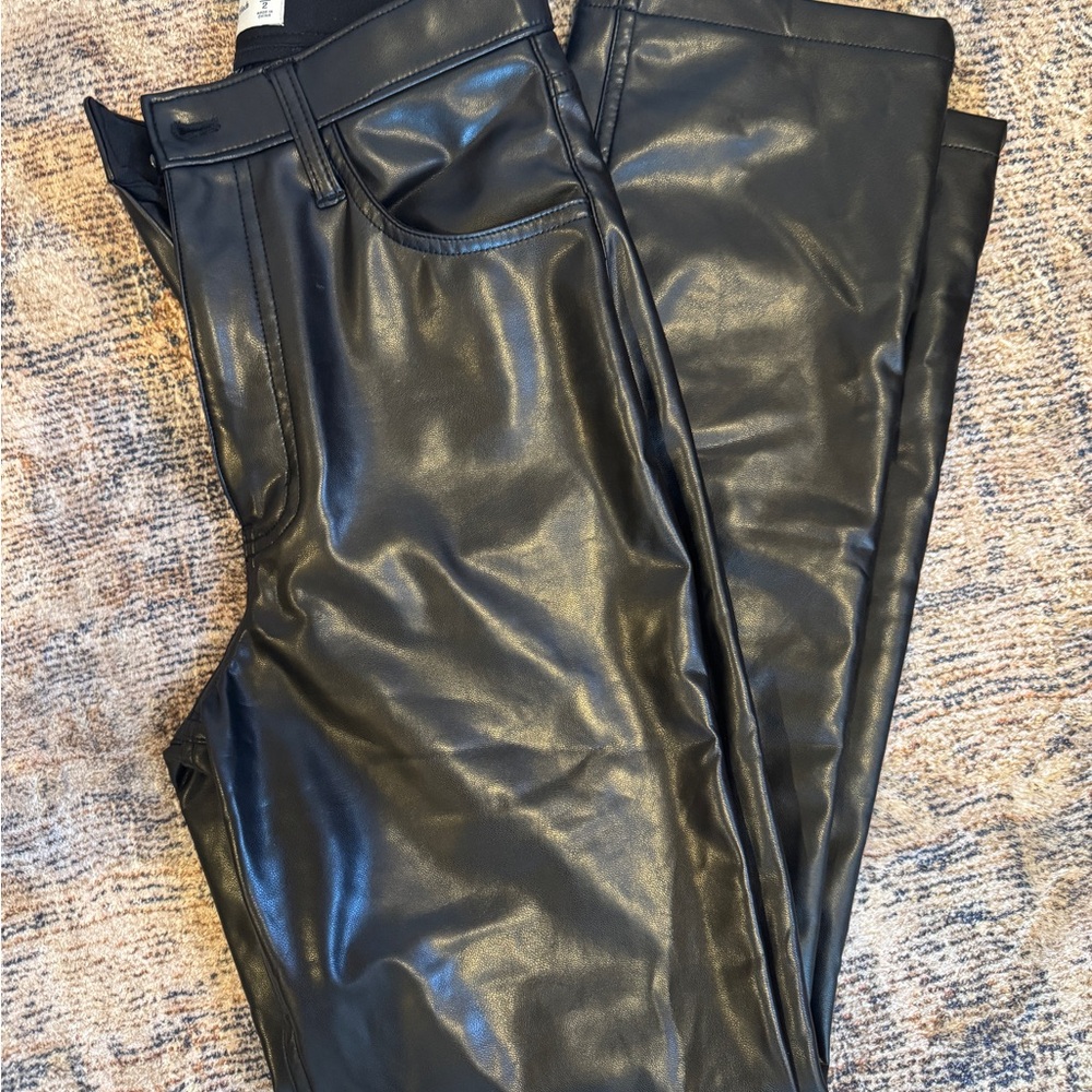 Abercrombie & Fitch Faux Leather Pants Curve Love